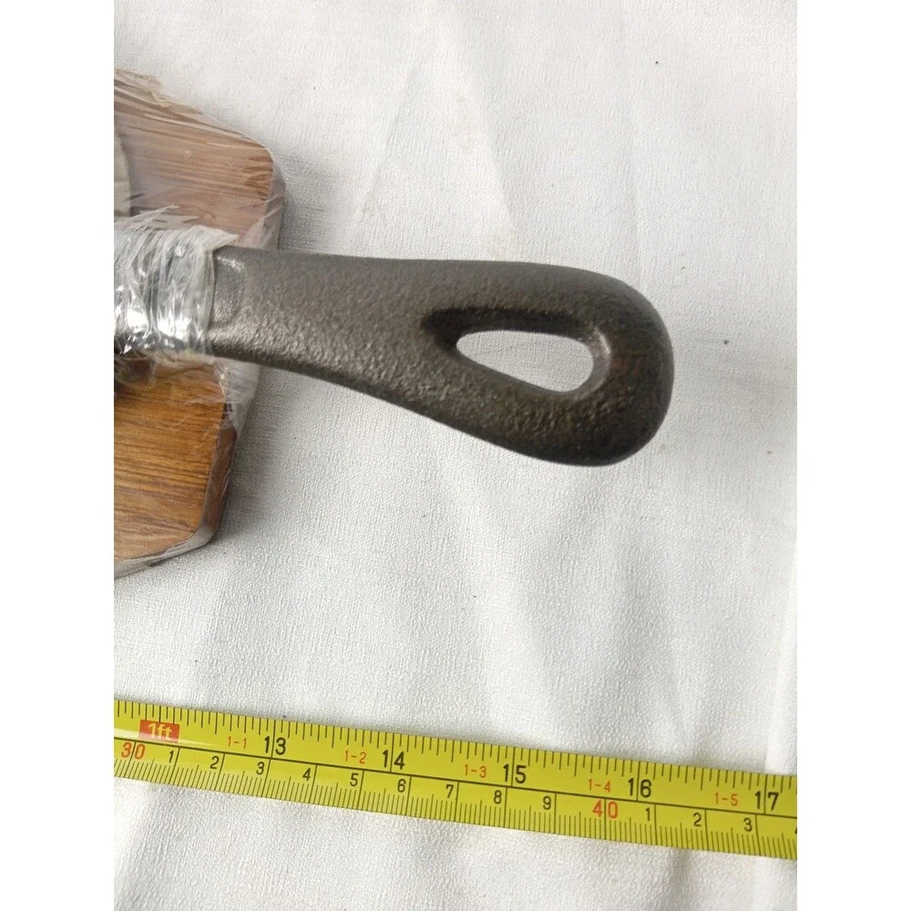 Cast Iron Fajita Pan w/Wood Base and Handle Cover Set of 2